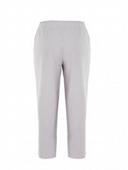  Solid Color High Rise Casual Pants with Pockets