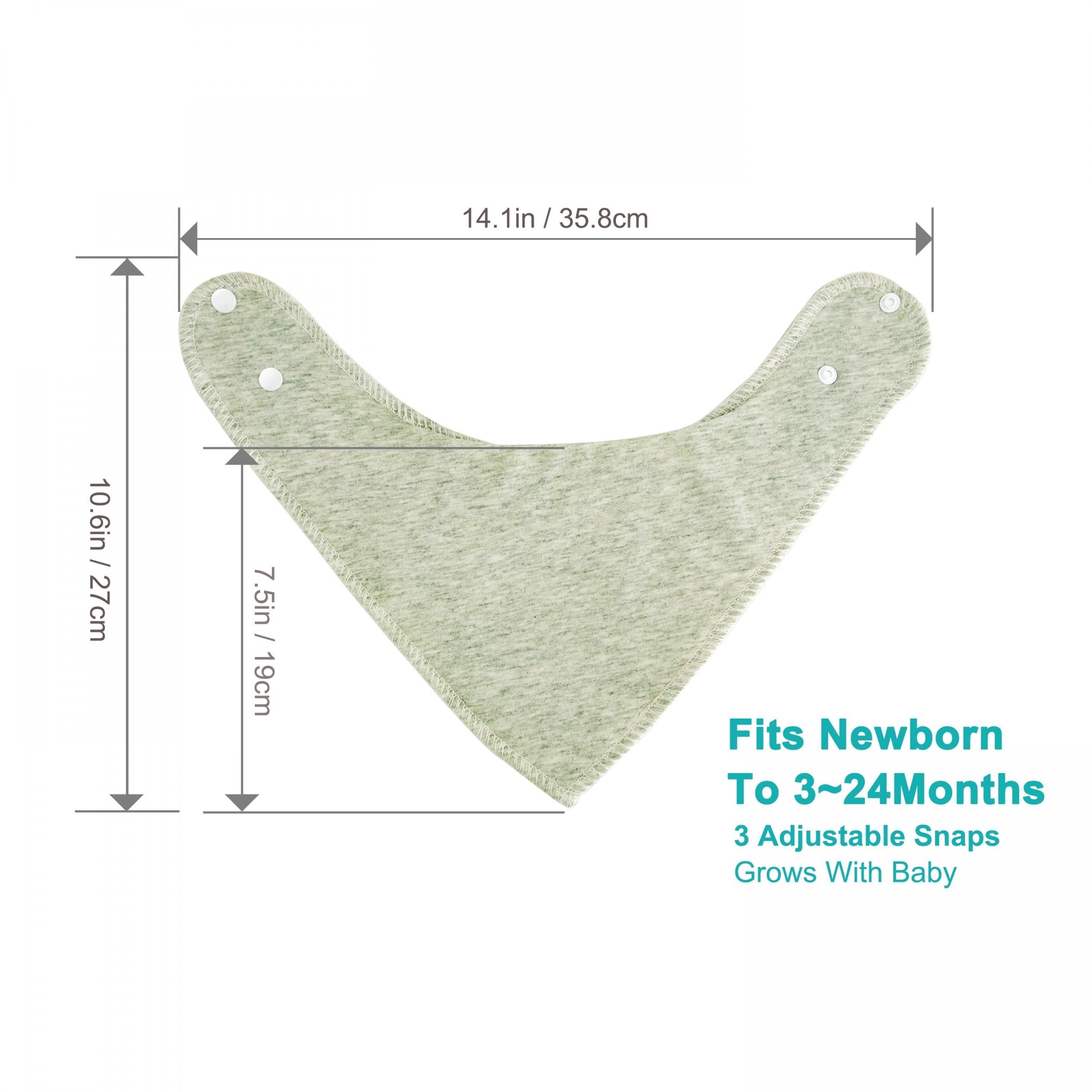 10pcs Baby Bandana Drool Bibs for Boys and Girls