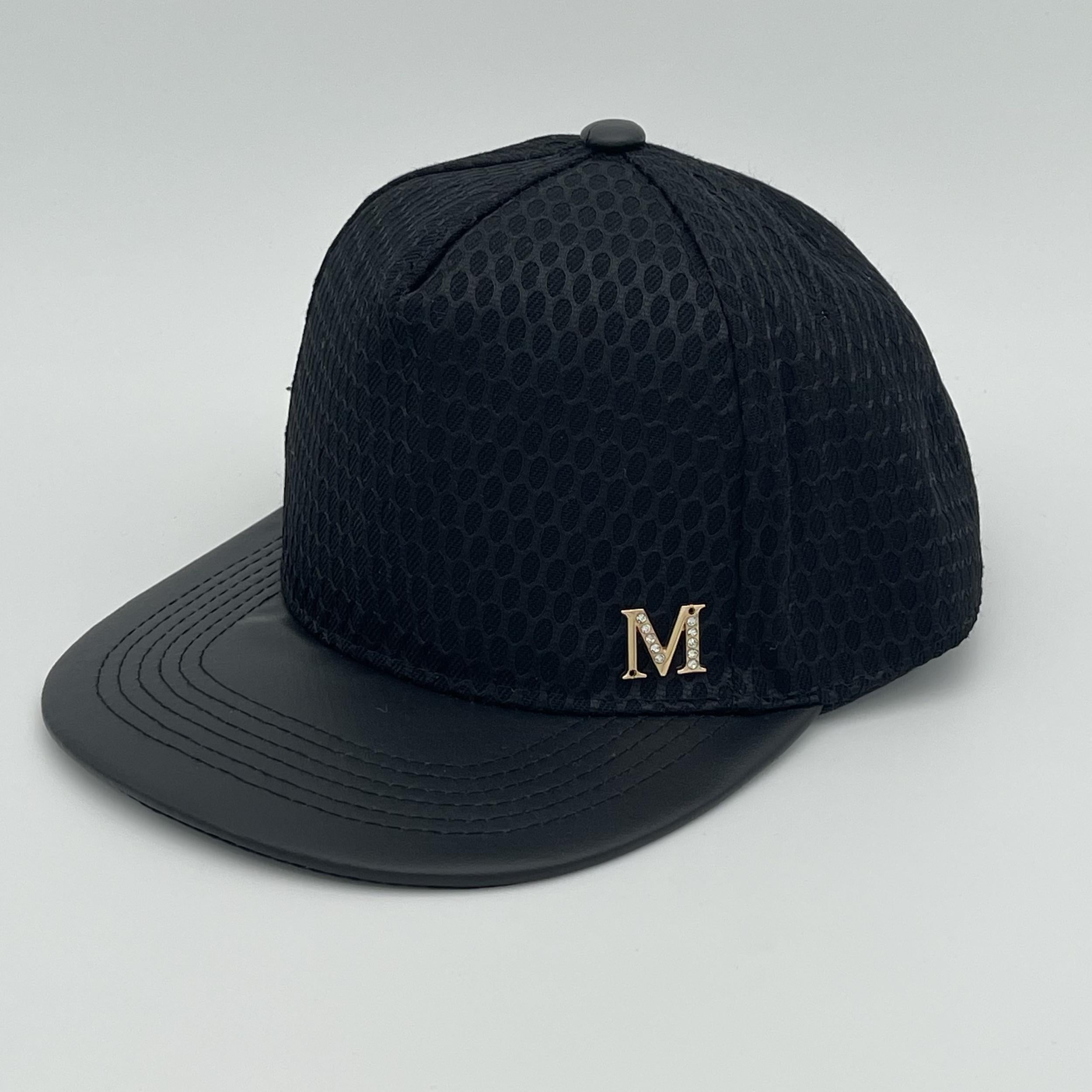 Mesh Pattern Baseball Cap M Label Decor Hip Hop Sun Hats