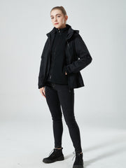 Women's 3-in-1 Outdoor Jacket, Thermal, Waterproof, Hardshell with Fleece