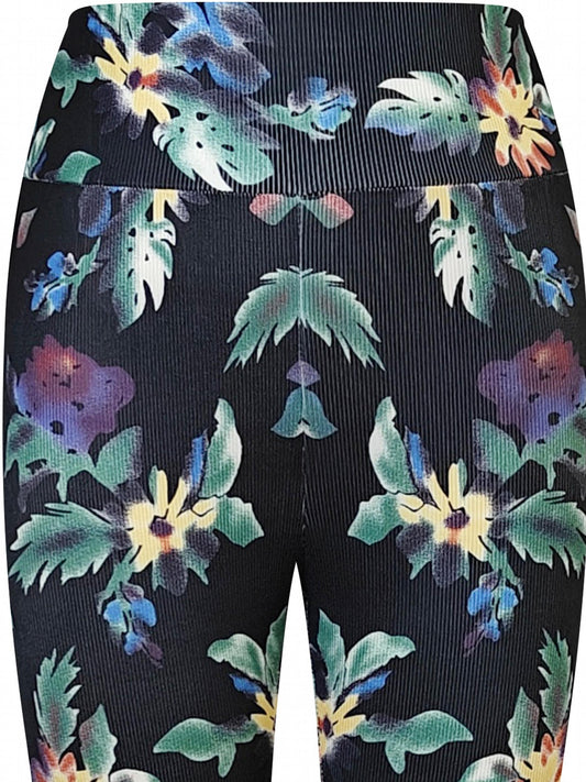 Flower Print Yoga Workout Pants High Stretch Running Sports Fitness Leggings