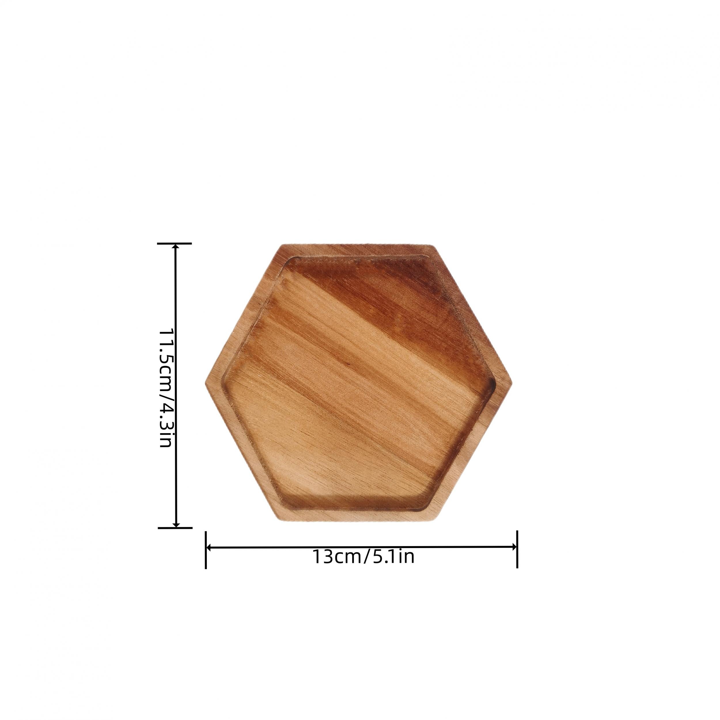 Portable Walnut Wooden Serving Tray for Home Decor & Kitchen