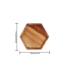 Portable Walnut Wooden Serving Tray for Home Decor & Kitchen