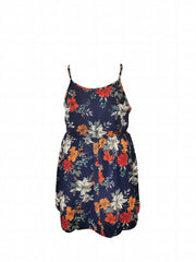  Floral Print Lace Panel Midi Cami Dress