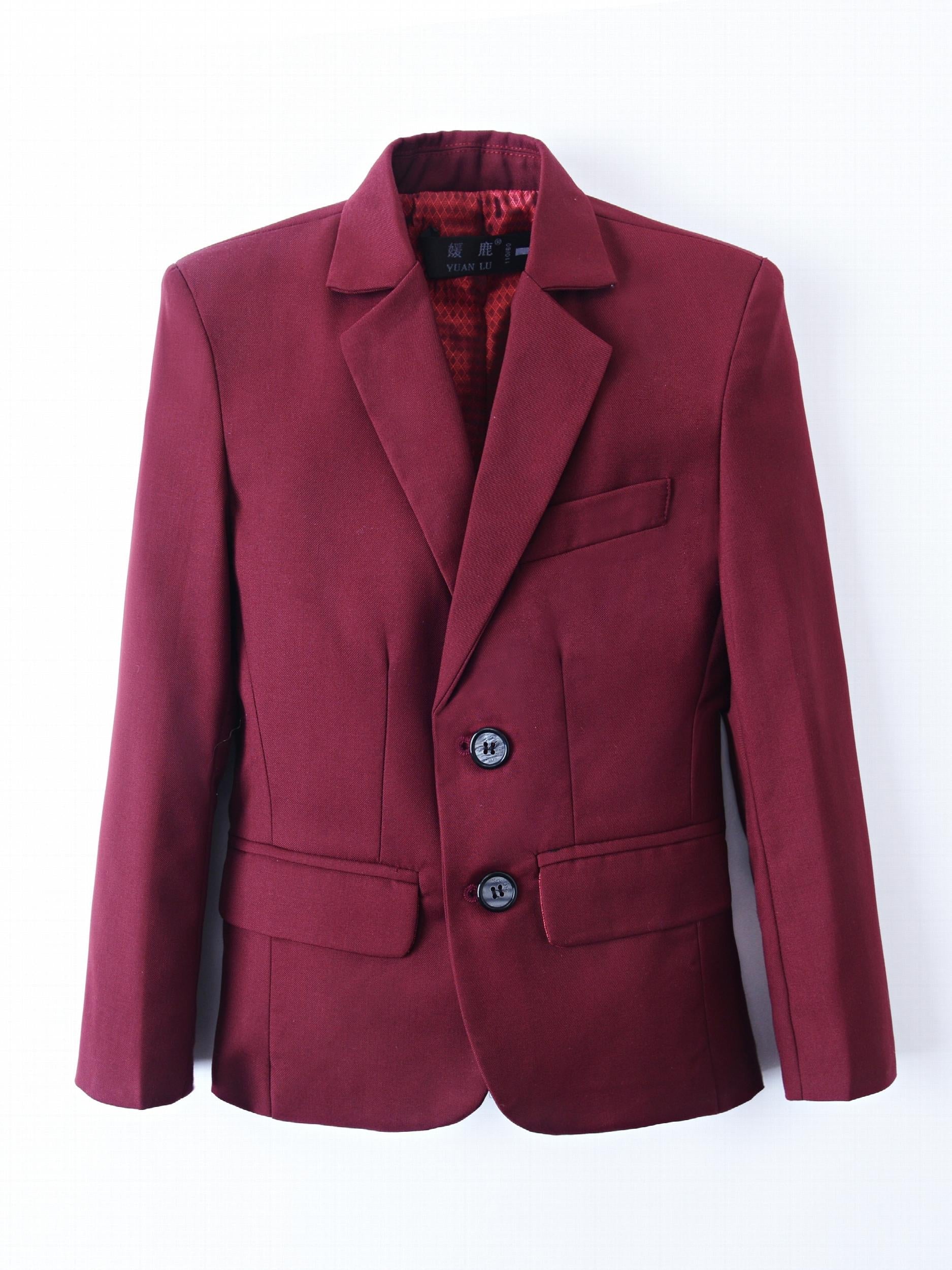 Boys Blazer Slim Suit Coat Formal One Button Jacket