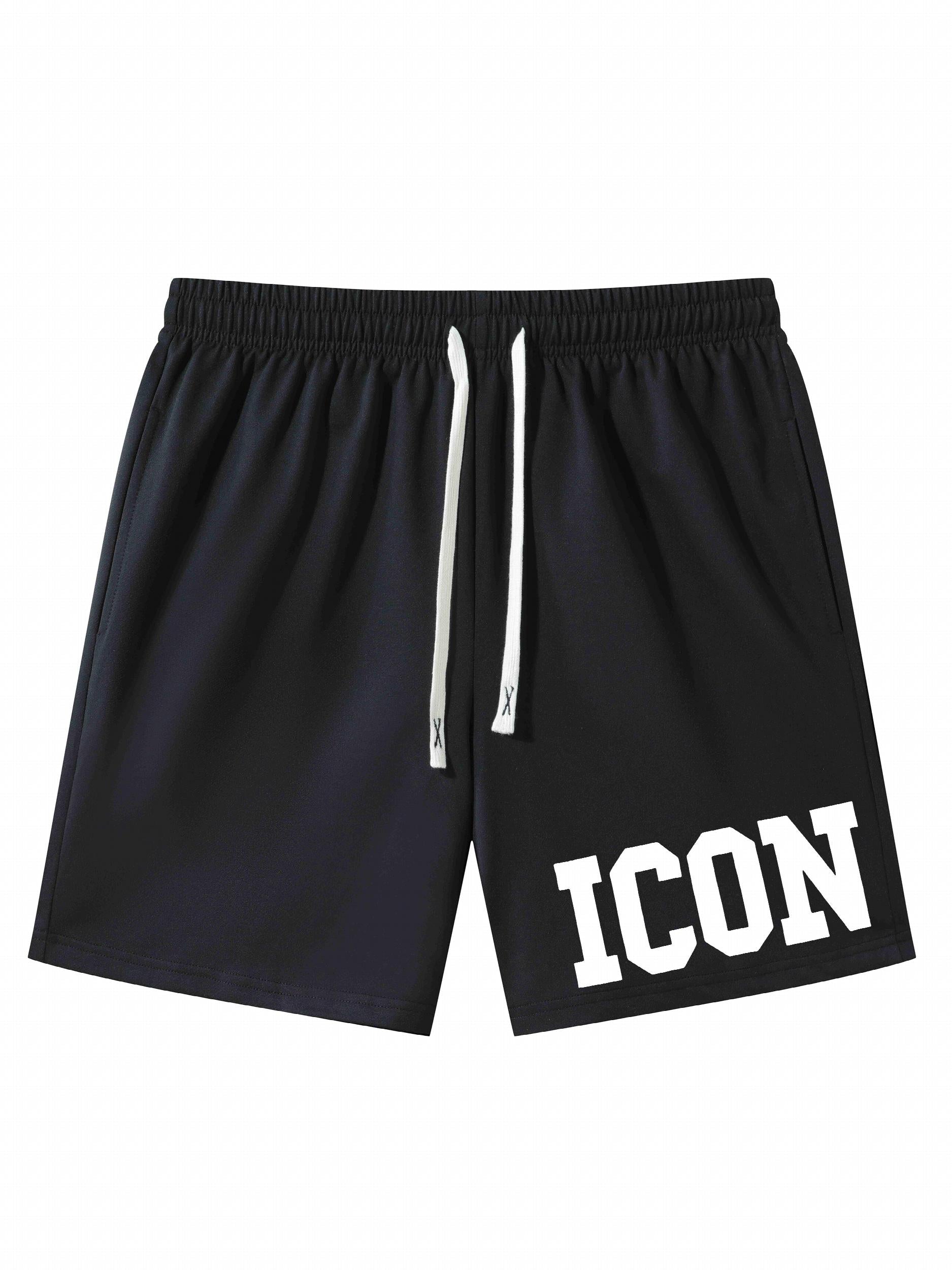 Summer Men's Casual Print Sports Drawstring Beach Shorts