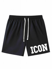 Summer Men's Casual Print Sports Drawstring Beach Shorts