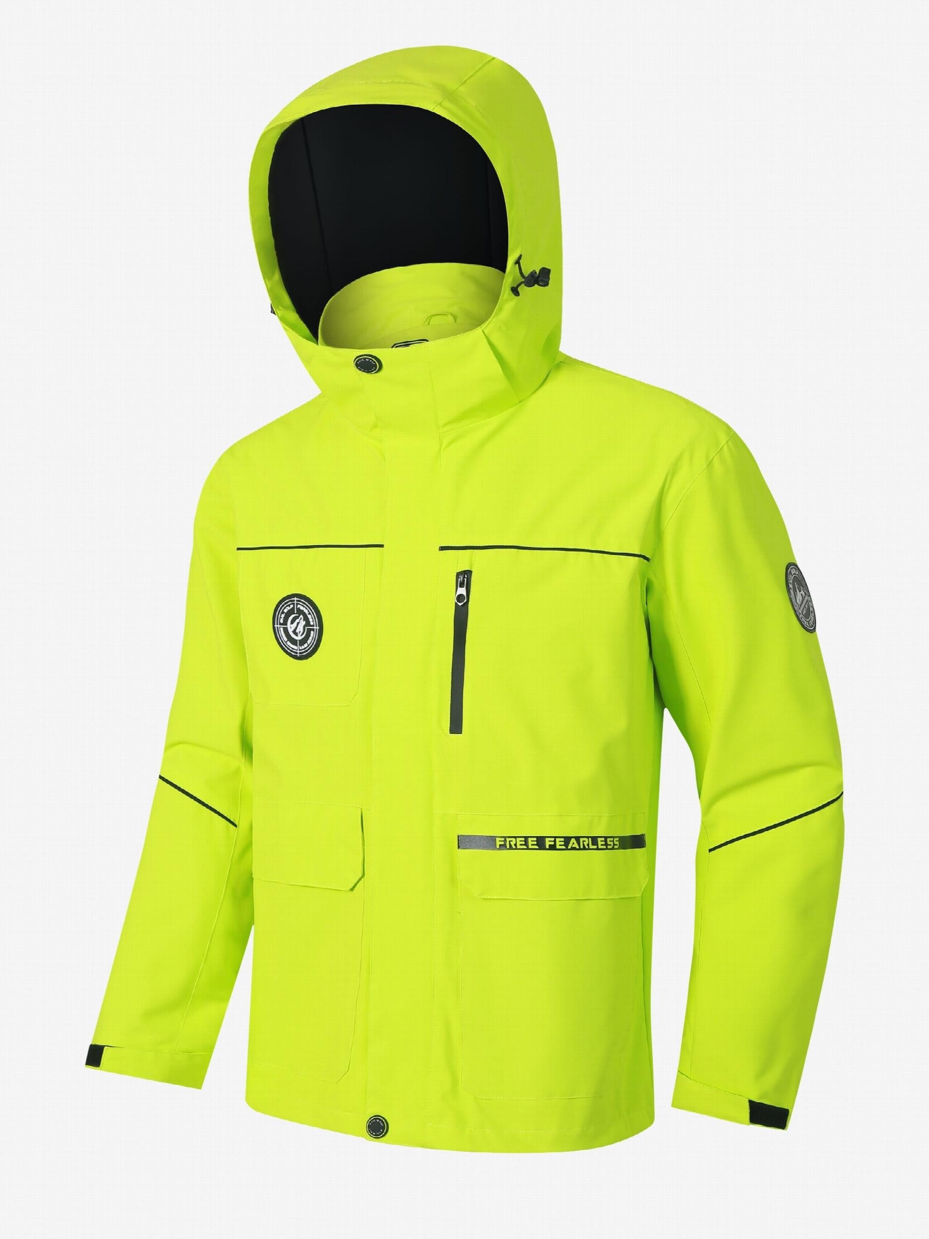 Men's Hooded Windbreaker Jacket Large Pocket Warm Jacket For Winter
