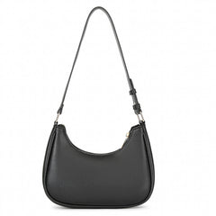 Minimalist Crescent Bag Stylish PU Leather Hobo Shoulder Bag