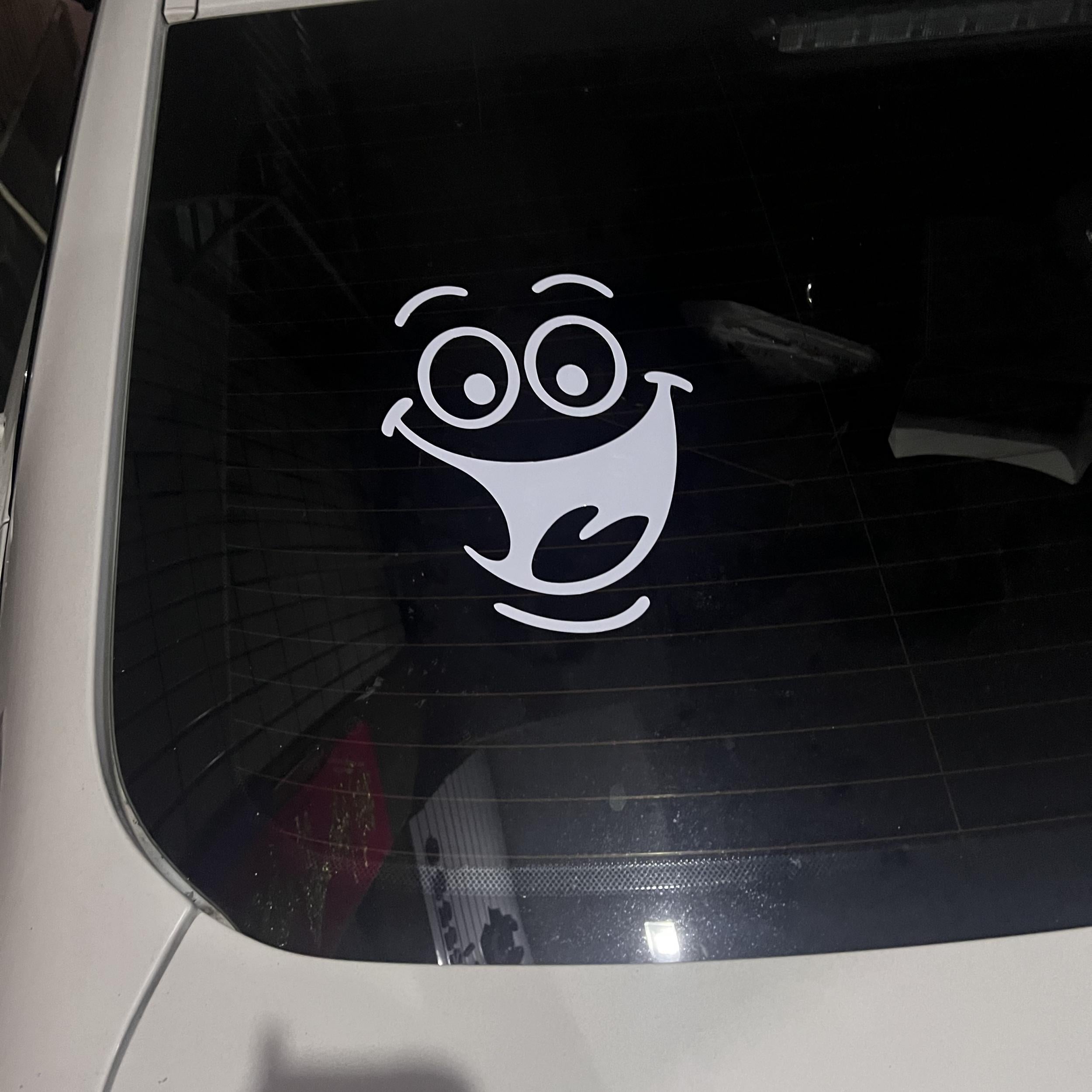 Smiling Face Automotive Motorcycle Button Rv Toilet Stickers