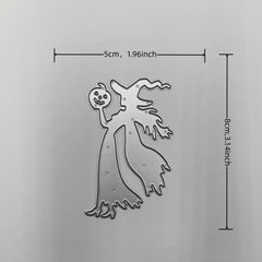 Halloween Witch Cat Spider Web Cutting Mold DIY Scrapbooking Craft Decoration