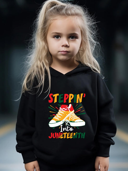 Shoes Print 2pc Hoodie Jogger Set Girls Sports
