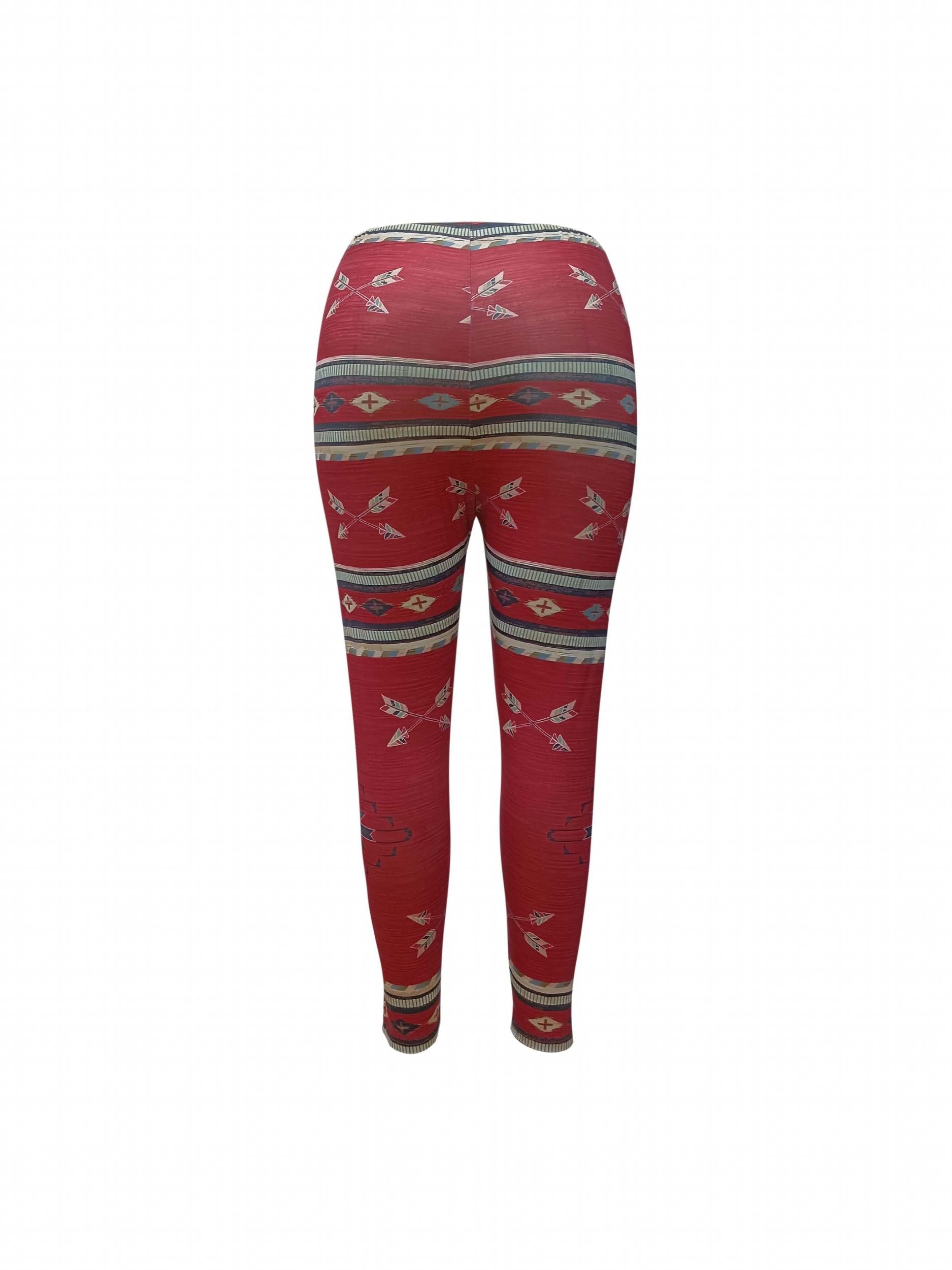  Boho Pants Women's Plus Tribal Print Skinny Trousers