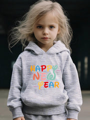 Happy Year 2pcs Girls Sports Outfits Spring Fall Outdoor Gift