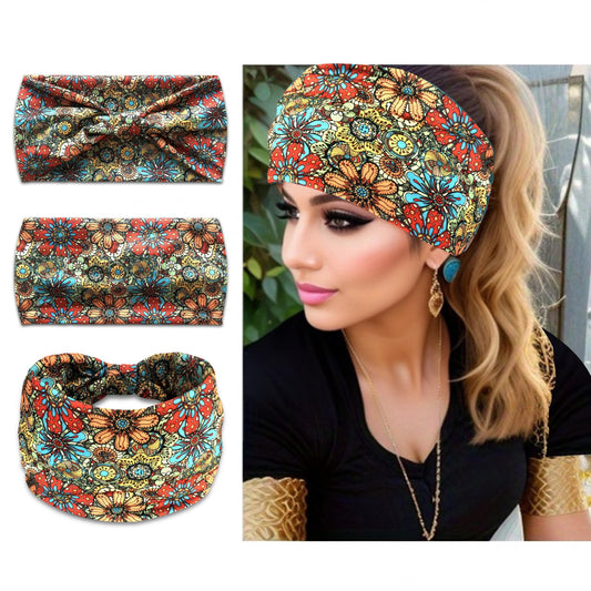 Vintage Floral Headband Hair Styling Accessory for Women