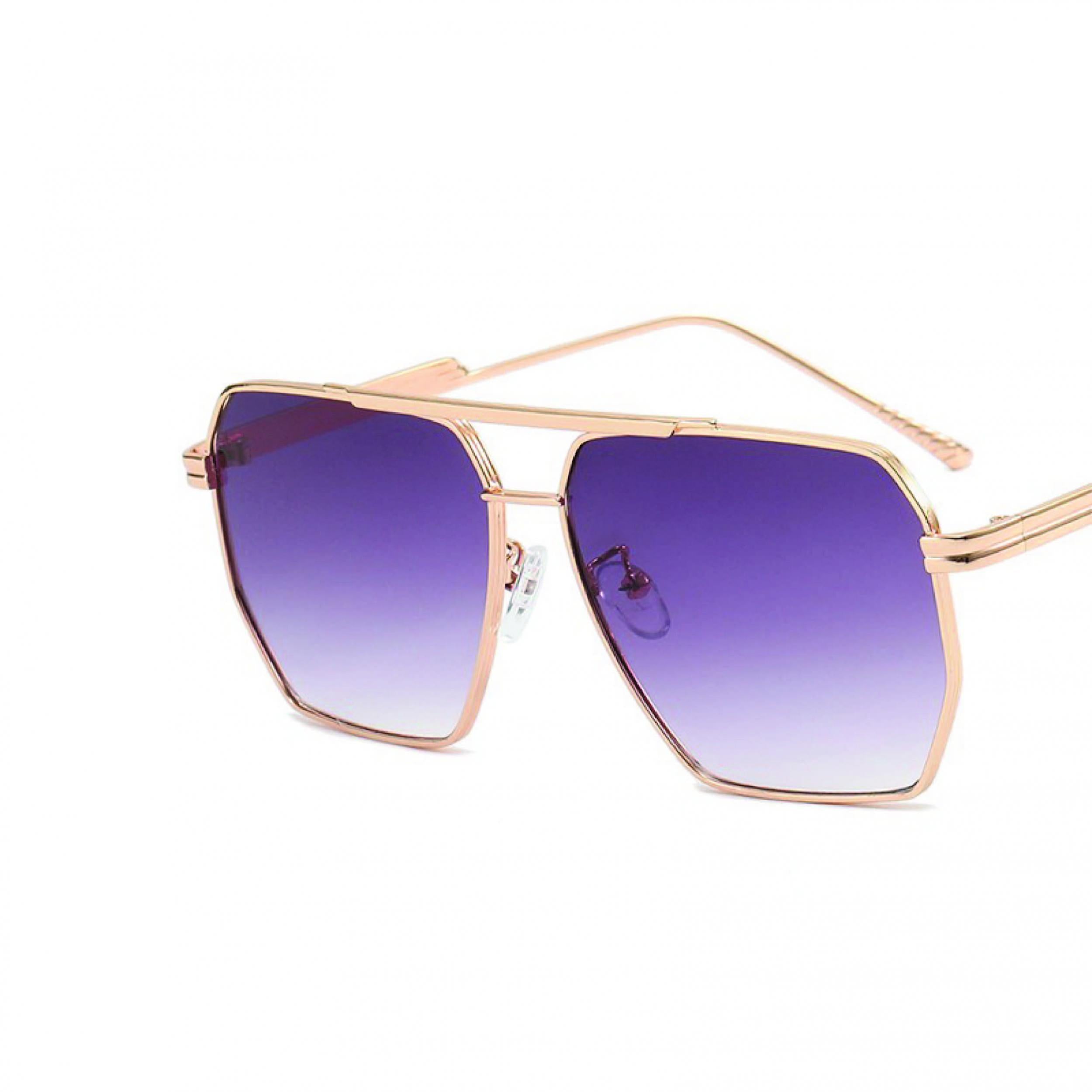 Top Bar Sunglasses Tinted Metal Glasses UV400