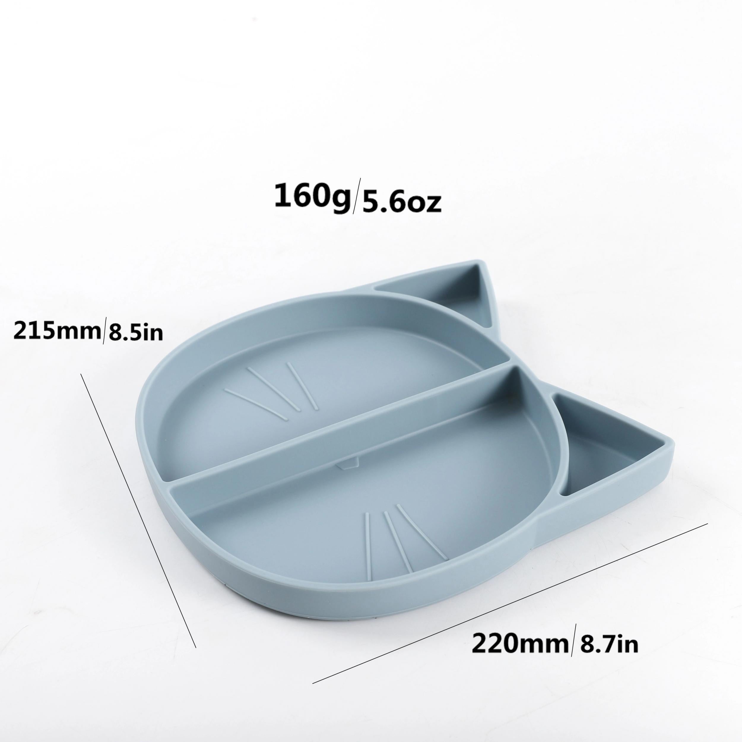 Silicone Children's Dinner Plate Compartment Cat Design
