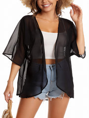 Women's Plus Size V Neck Cover Up Cardigan