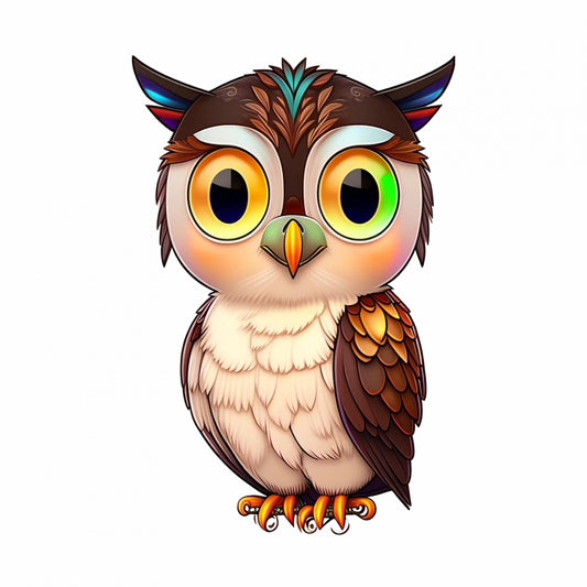 2pcs Owl Iron on Heat Transfer Sticker For DIY Clothing T Shirt Mask Jeans