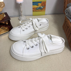 Platform Lace-Up Skate Shoes Low Top Sneakers
