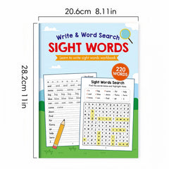 Lachilly 220 Sight Words Workbook Educational Toy for Learning Words