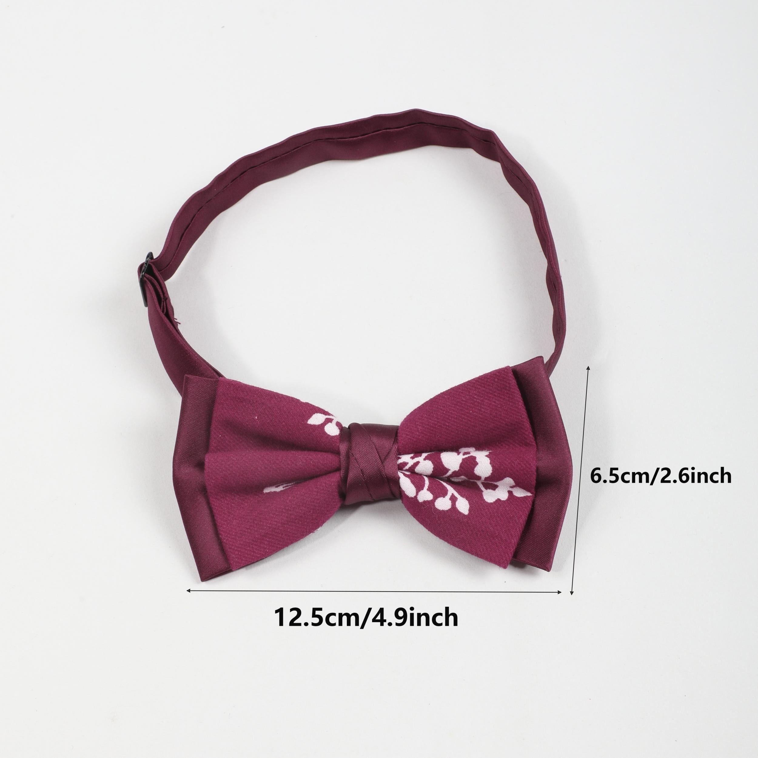 1PC Men's Red Double Layer Necktie Bow Tie for Party Daily