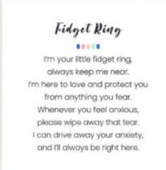 Anxiety Stress Fidget Ring with Wish Card - Gift for Daughter Granddaughter