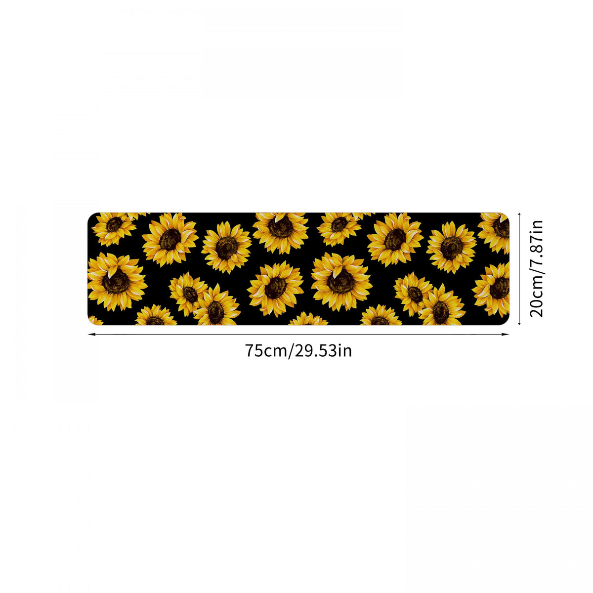 Sunflower Print Non-slip Mat for Home Decoration and Entryway