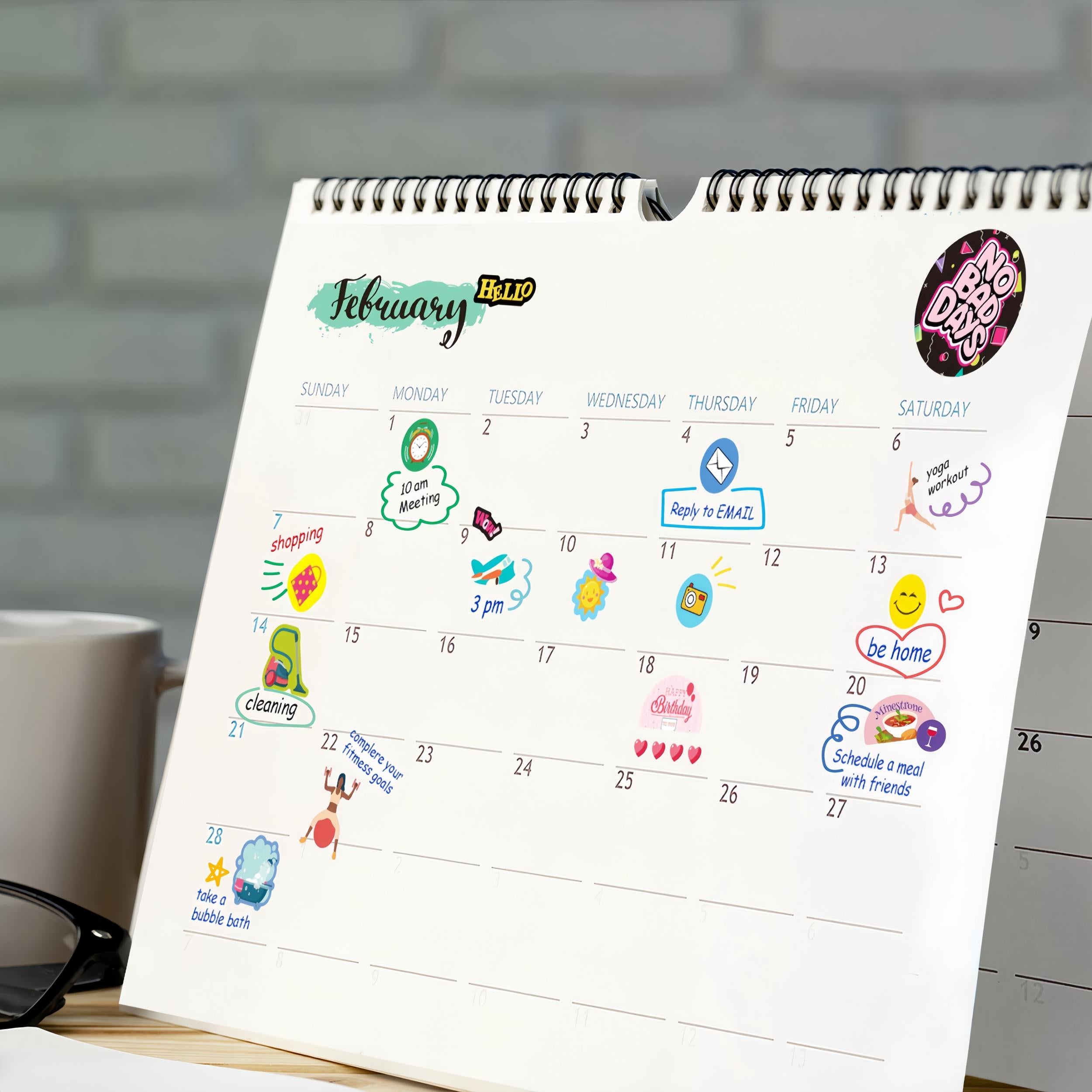 Planner Sticker Pack 1200PCS Month DIY Set