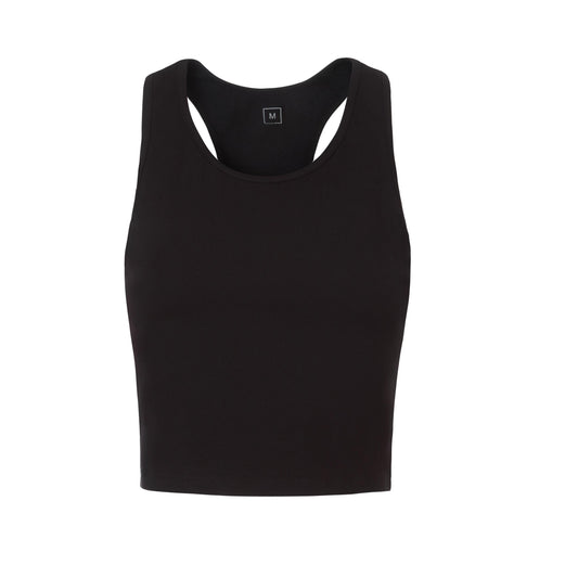 Solid Crew Neck Tank Top Sleeveless Racerback Top for Summer