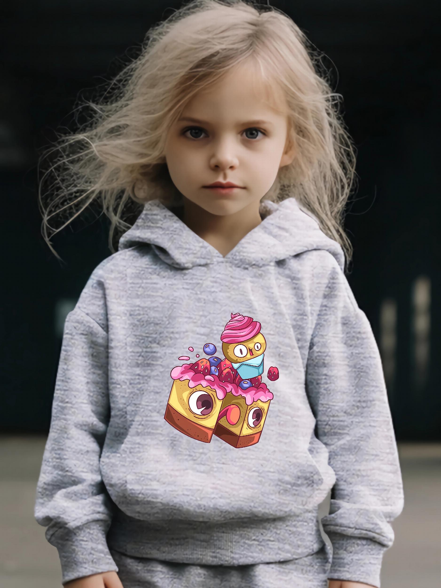 Cartoon Cake Pattern 2pcs Activewear Girls Sports Outfits Running Gift