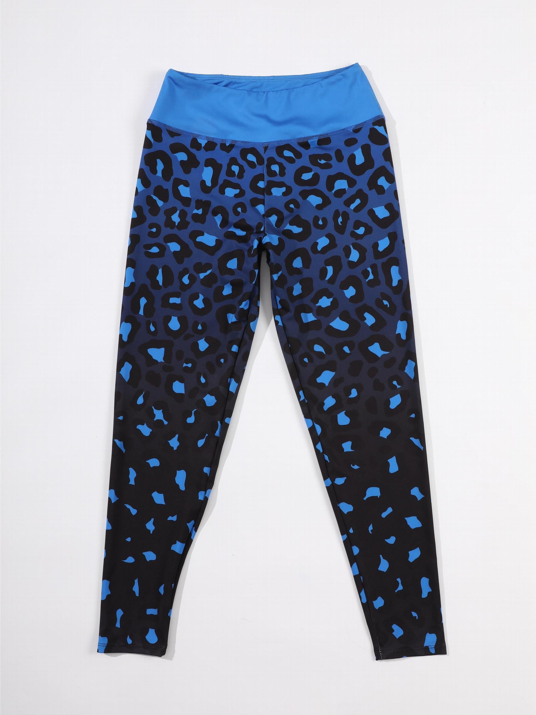 Leopard Print High Waist Yoga Pants - Women's Activewear