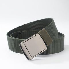 Men's Outdoor Canvas Belt with Automatic Buckle