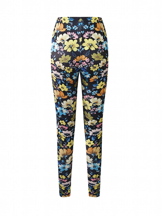 Floral Print Yoga Workout Pants High Stretch Running Sports Fitness Leggings