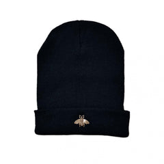 Bee Embroidery Couple Beanie Unisex Knit Hat Hip Hop Skull Hats
