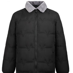 Men's Warm Zipper Pocket Jacket with Fur Collar