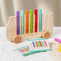 Wooden Sorting Car with 20 Cards