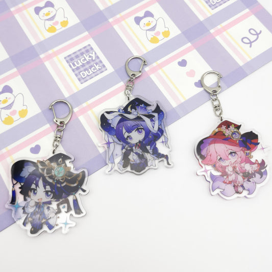 Anime Little Witch Key Ring Halloween Decoration Pendant