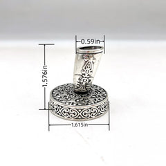 Zinc Alloy Metal Engraved Pen Holder Student & Office Decoration
