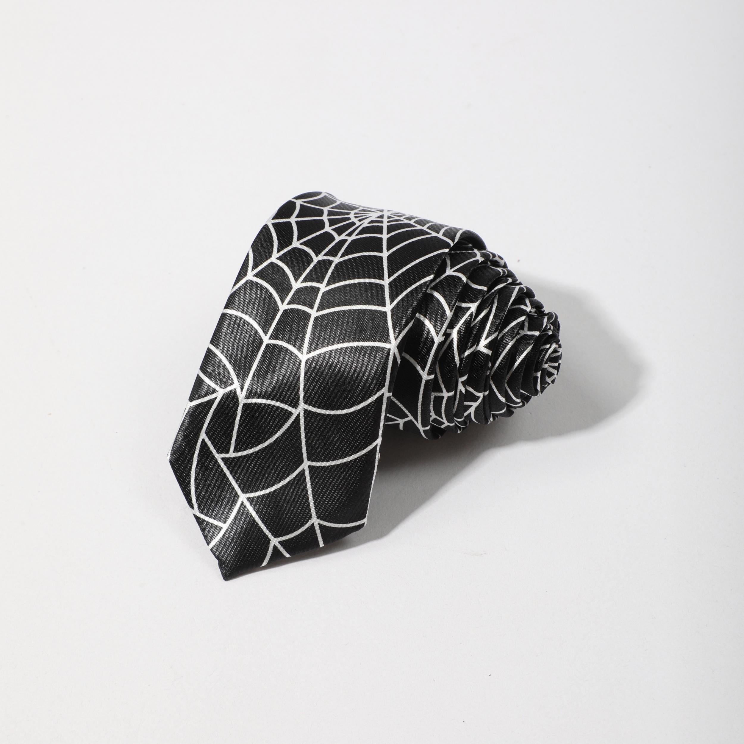 Men's Necktie Spider Web Leopard Pattern Necktie Business Wedding Party