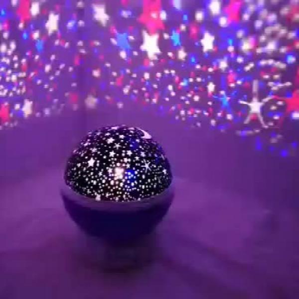 Kids Star Projector Night Light w/ Adjustable Colors & Timer Baby Moon Star Lamp