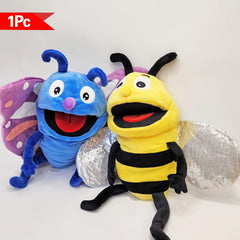 Whimsical Butterfly & Bee Plush Puppets Interactive Toys Gift Set