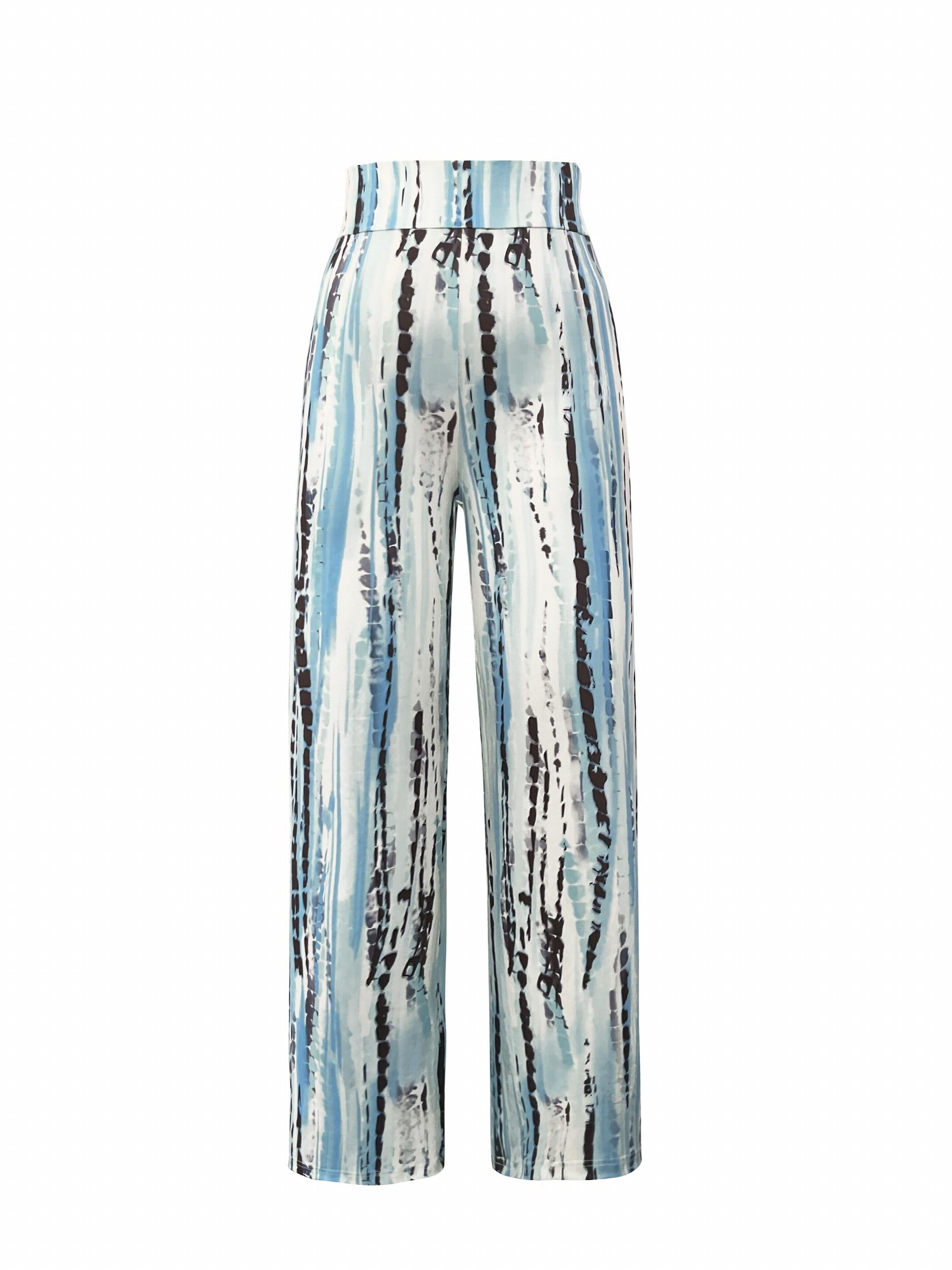  Tie Dye Low Rise Wide Leg Trousers