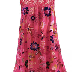  Floral Print Lace Tank Dress
