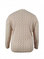  Hollow Out Long Sleeve V Neck Jumper