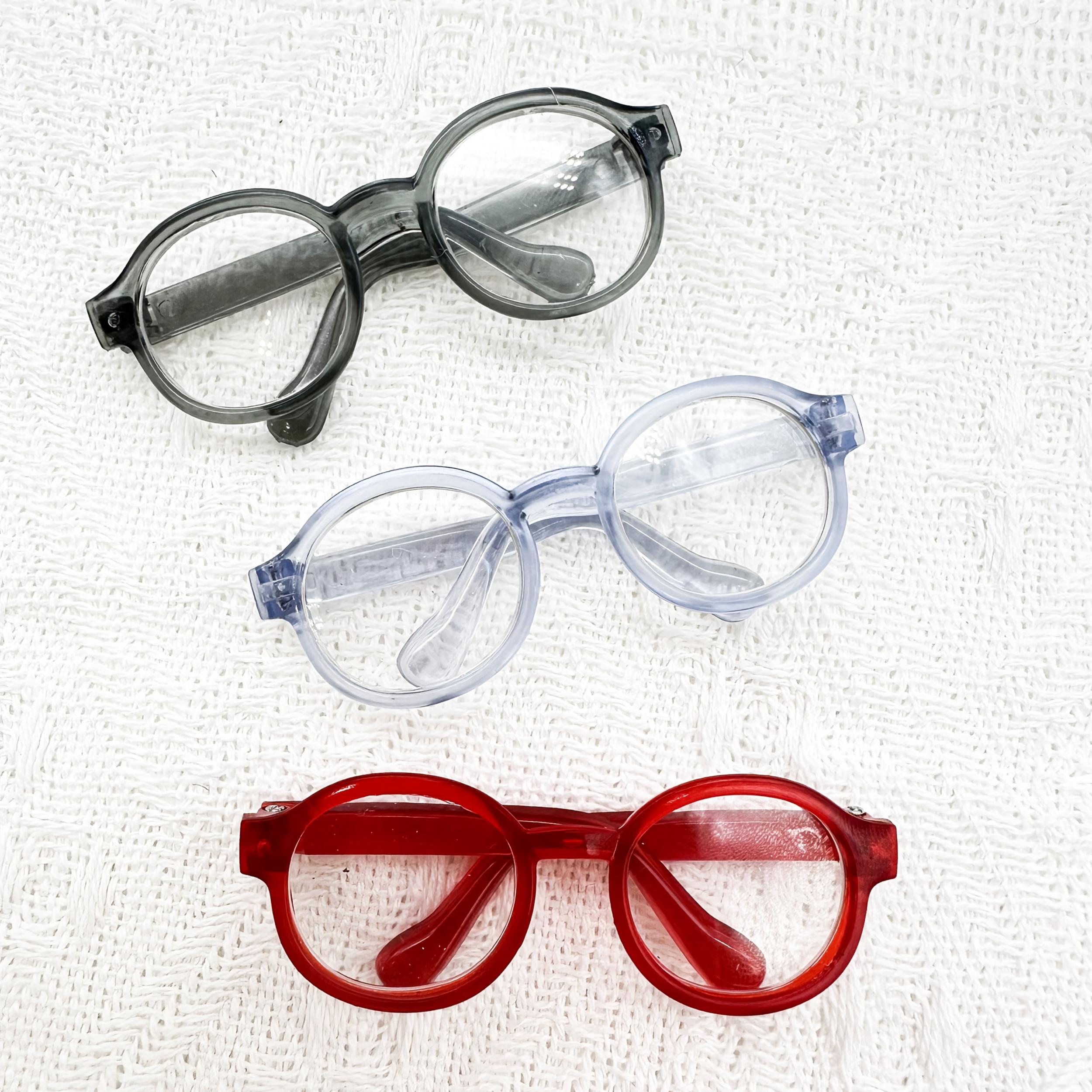 4pcs Mini Plastic Glasses Set Doll Accessories Craft Decorations