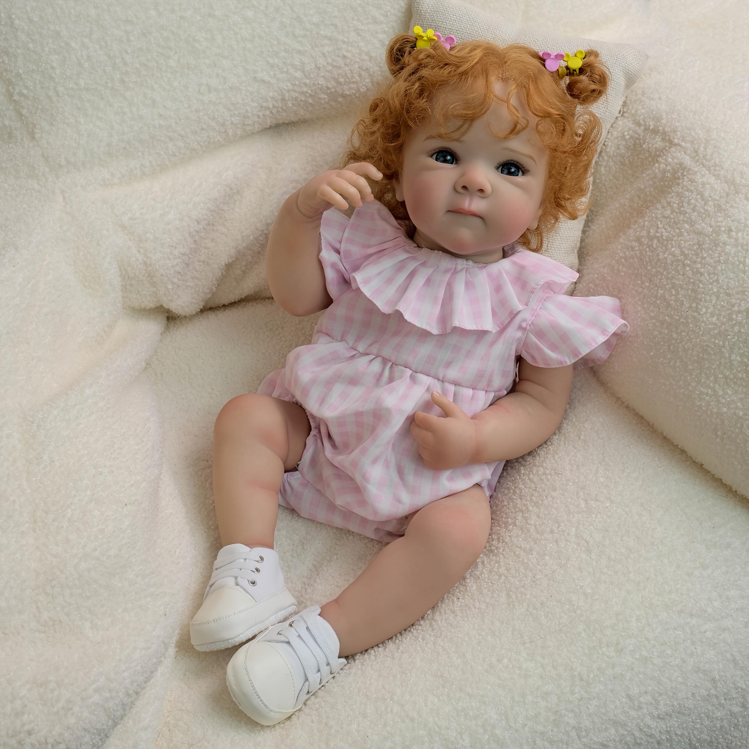 18" Realistic Reborn Youngsters Doll Hand Painted Details Rooted Curly Hair