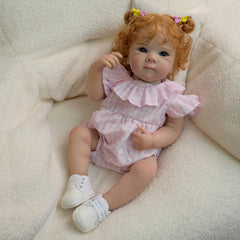 18" Realistic Reborn Youngsters Doll Hand Painted Details Rooted Curly Hair