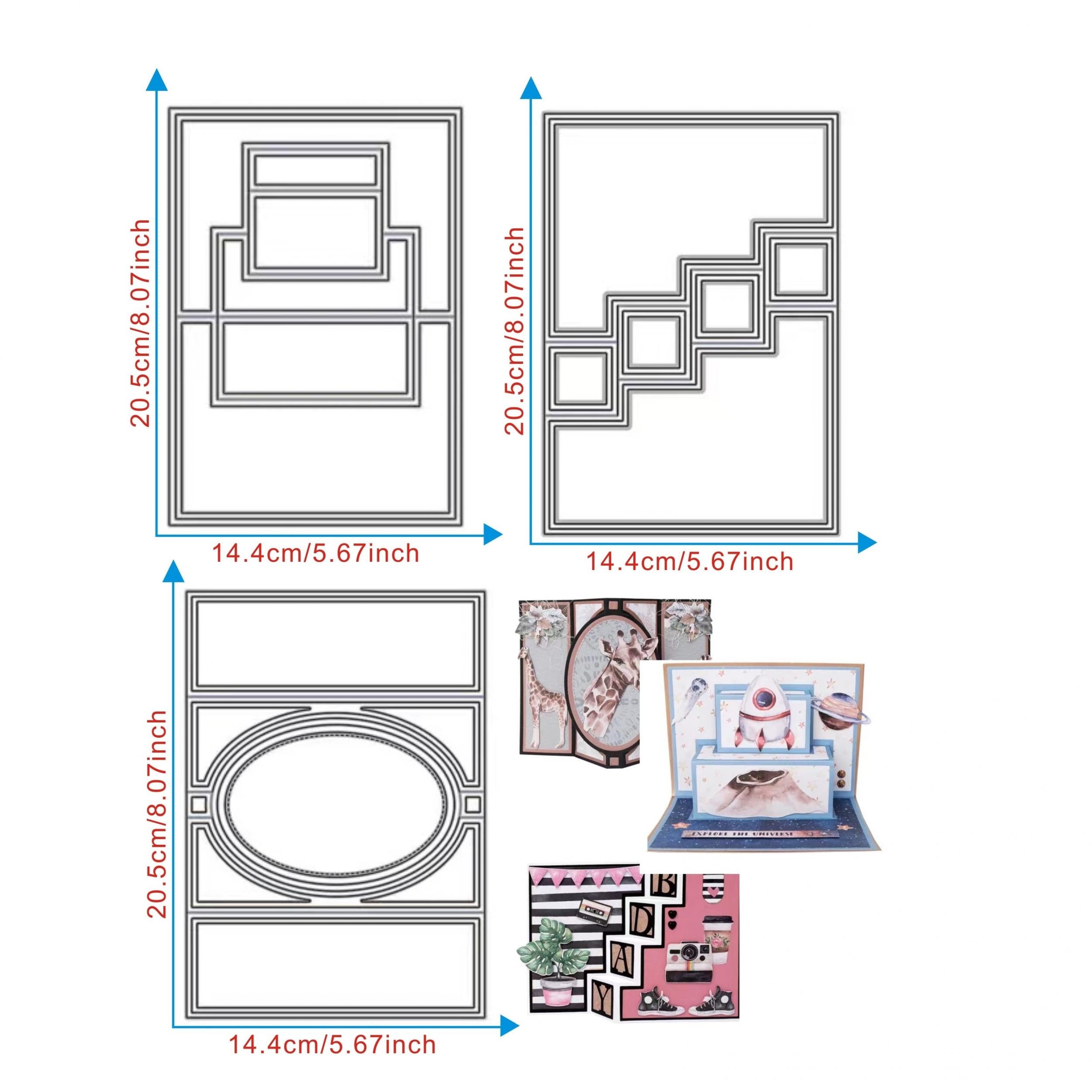 1pc Framework Metal Cutting Dies Stencils for Card Making Scrapbooking