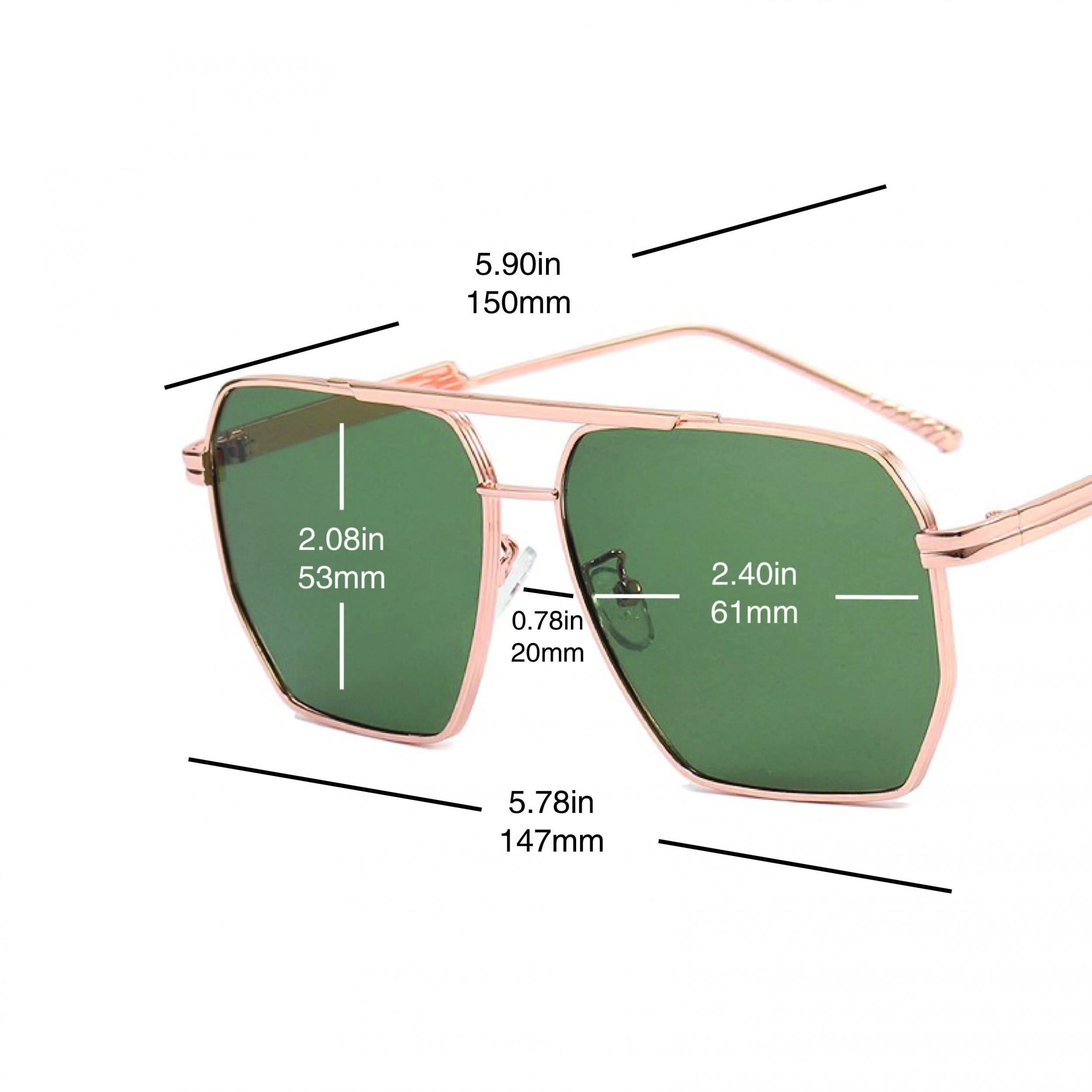 Top Bar Sunglasses Tinted Metal Glasses UV400